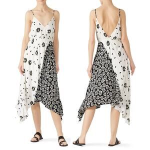 Fifteen Twenty Mixed Print Cami Dress XS Floral Hi-Low Sleeveless Elastic Waist